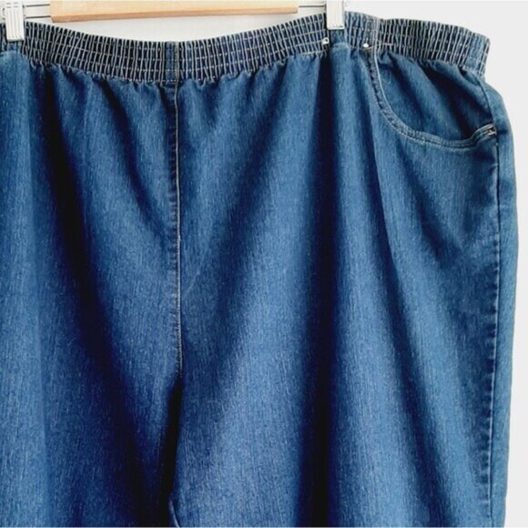 PENMANS | Pull-On Elastic Waist Pants Blue Jeans Sz 4X Petite - Picture 4 of 9
